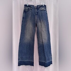 Frame Denim Mosaic Pleated Jean Released Hem